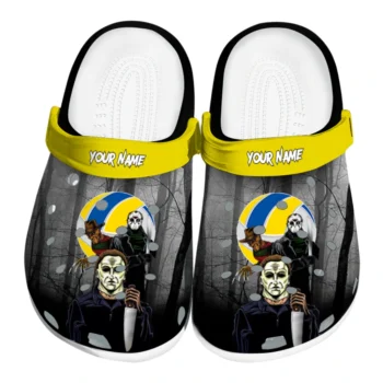 volleyball logo clog custom evil presence yellow black best selling.webp