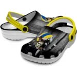 volleyball logo clog custom evil presence yellow black best selling.webp