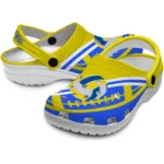 volleyball logo clog custom football motif yellow best selling.webp