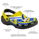 volleyball logo clog custom football motif yellow best selling.webp