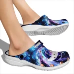 volleyball logo clog custom galaxy swirl purple blue best selling.webp