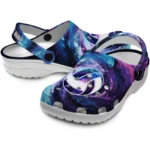 volleyball logo clog custom galaxy swirl purple blue best selling.webp