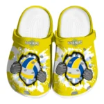 volleyball logo clog custom gripping hand yellow white best selling.webp