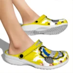 volleyball logo clog custom gripping hand yellow white best selling.webp