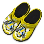 volleyball logo clog custom gripping hand yellow white best selling.webp