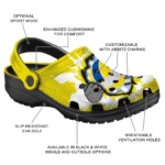 volleyball logo clog custom gripping hand yellow white best selling.webp