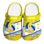 volleyball logo clog custom grunge streaks yellow white best selling.webp