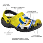 volleyball logo clog custom grunge streaks yellow white best selling.webp