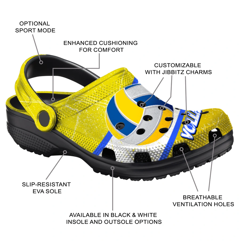 volleyball logo clog custom grunge streaks yellow white new arrival.webp volleyball logo clog custom grunge streaks yellow white new arrival.webp