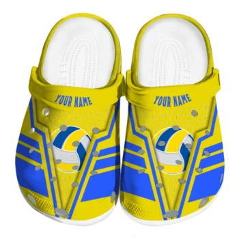 volleyball logo clog custom hexagon shield yellow best selling.webp