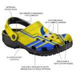 volleyball logo clog custom hexagon shield yellow best selling.webp