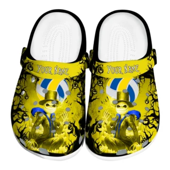 volleyball logo clog custom jack skellington yellow black best selling.webp