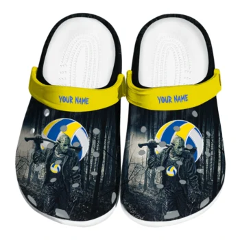 volleyball logo clog custom jason voorhees yellow black best selling.webp