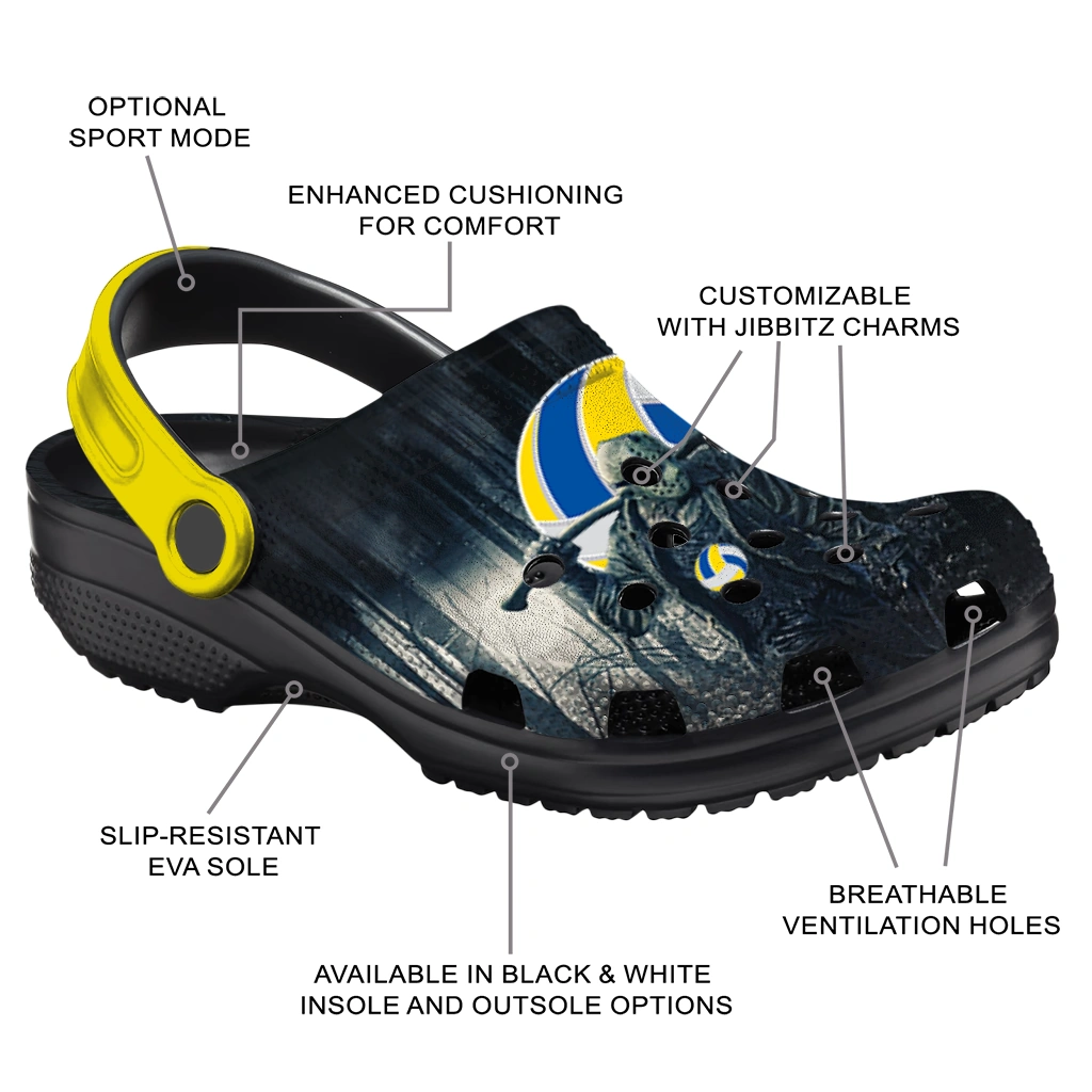 volleyball logo clog custom jason voorhees yellow black new arrival.webp volleyball logo clog custom jason voorhees yellow black new arrival.webp