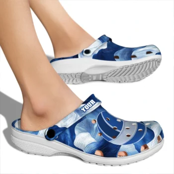 volleyball logo clog custom ocean waves blue fashion forward.webp