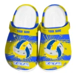 volleyball logo clog custom paint splatter graphics yellow best selling.webp