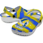 volleyball logo clog custom paint splatter graphics yellow best selling.webp