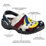 volleyball logo clog custom patriotic stripes red blue best selling.webp