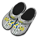 volleyball logo clog custom pinstripe pattern yellow white best selling.webp