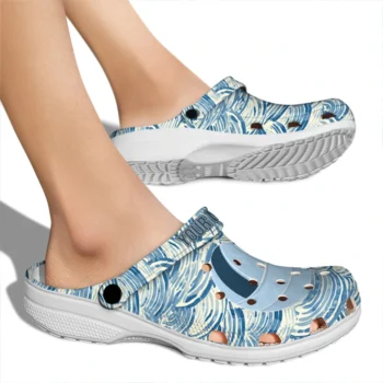 volleyball logo clog custom sea swirls fashion forward.webp
