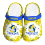 volleyball logo clog custom splash art yellow white best selling.webp