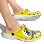 volleyball logo clog custom splash motif background yellow white best selling.webp