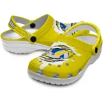 volleyball logo clog custom splash motif background yellow white best selling.webp