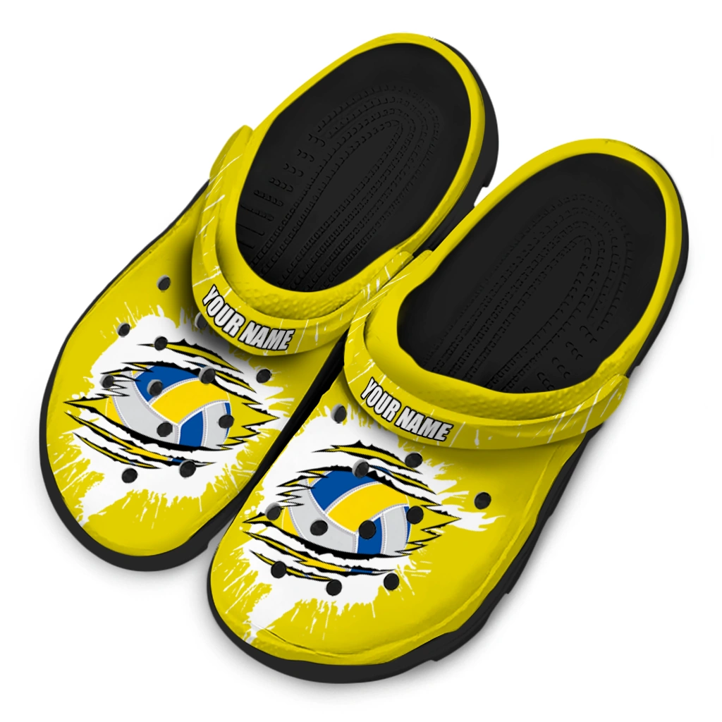 volleyball logo clog custom splash motif background yellow white latest model.webp volleyball logo clog custom splash motif background yellow white latest model.webp