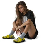 volleyball logo clog custom splash motif background yellow white best selling.webp