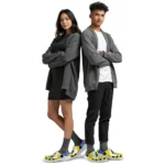 volleyball logo clog custom splatter pattern yellow white best selling.webp