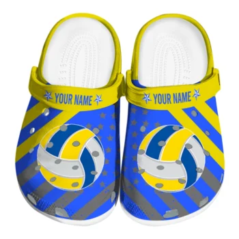 volleyball logo clog custom star spangled graphic gray best selling.webp