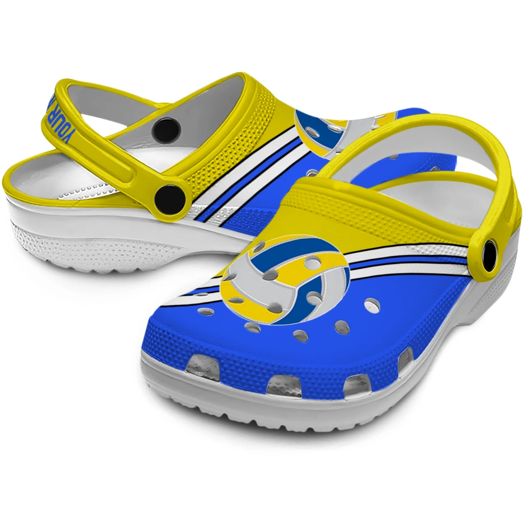 volleyball logo clog custom striped accents yellow high quality.webp volleyball logo clog custom striped accents yellow high quality.webp