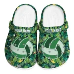 volleyball logo clog custom tropical leaves best selling.webp