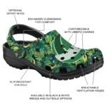 volleyball logo clog custom tropical leaves best selling.webp