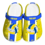 volleyball logo clog custom vertical stripes yellow best selling.webp