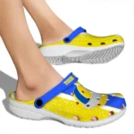 volleyball logo clog custom vertical stripes yellow best selling.webp