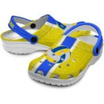 volleyball logo clog custom vertical stripes yellow best selling.webp