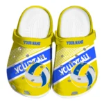 volleyball logo clog custom vibrant dual tone yellow best selling.webp