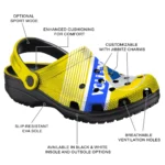 volleyball logo clog custom vibrant dual tone yellow best selling.webp