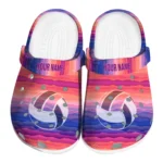volleyball logo clog custom wavy stripes best selling.webp