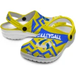 volleyball logo clog custom zigzag stripes yellow best selling.webp