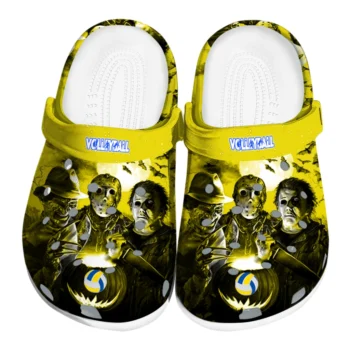 volleyball logo clog halloween vibes yellow black best selling.webp