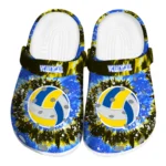 volleyball logo clog radiant burst effect yellow best selling.webp