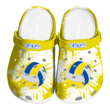 volleyball logo clog splatter graphics yellow white best selling.webp