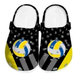 volleyball logo clog stellar stripes theme yellow black best selling.webp