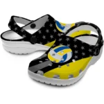 volleyball logo clog stellar stripes theme yellow black best selling.webp