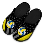 volleyball logo clog stellar stripes theme yellow black best selling.webp