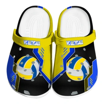volleyball logo clog tech aesthetic yellow black best selling.webp