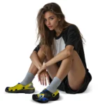 volleyball logo clog tech aesthetic yellow black best selling.webp