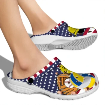 volleyball logo clog us flag theme yellow blue red white fashion forward.webp